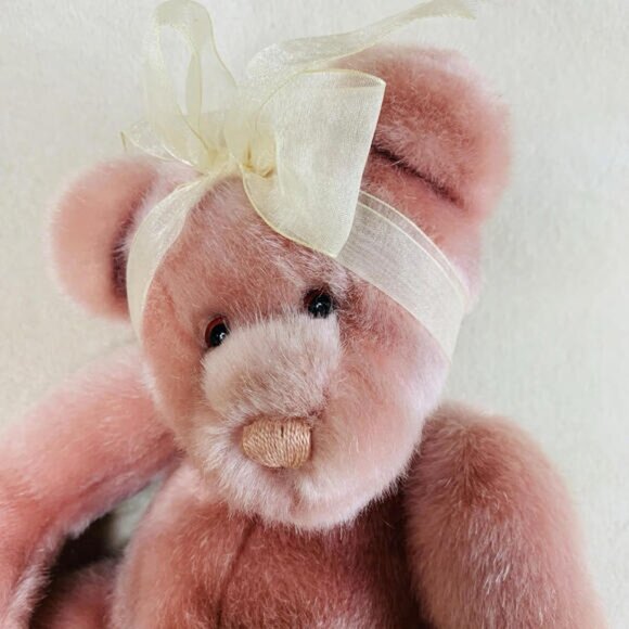 Gund 2002 Peoples Diamond Make Wish Mother Bear Pink Stuffed Plush Teddy Vintage - Picture 3 of 13